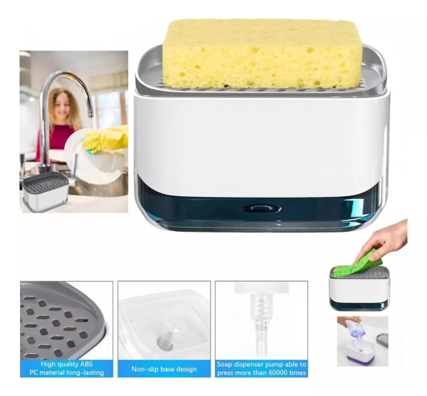 Ahorrador de Detergente con Porta Esponja || SOAP PUMP™: - Imagen 4